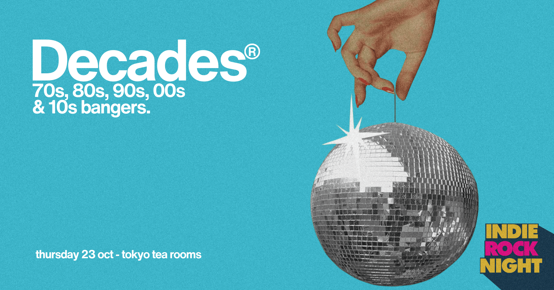 Indie Rock Night ∙ DECADES (70s, 80s, 90s, 00s, 10s) *LAST 50 ONLINE TICKETS*