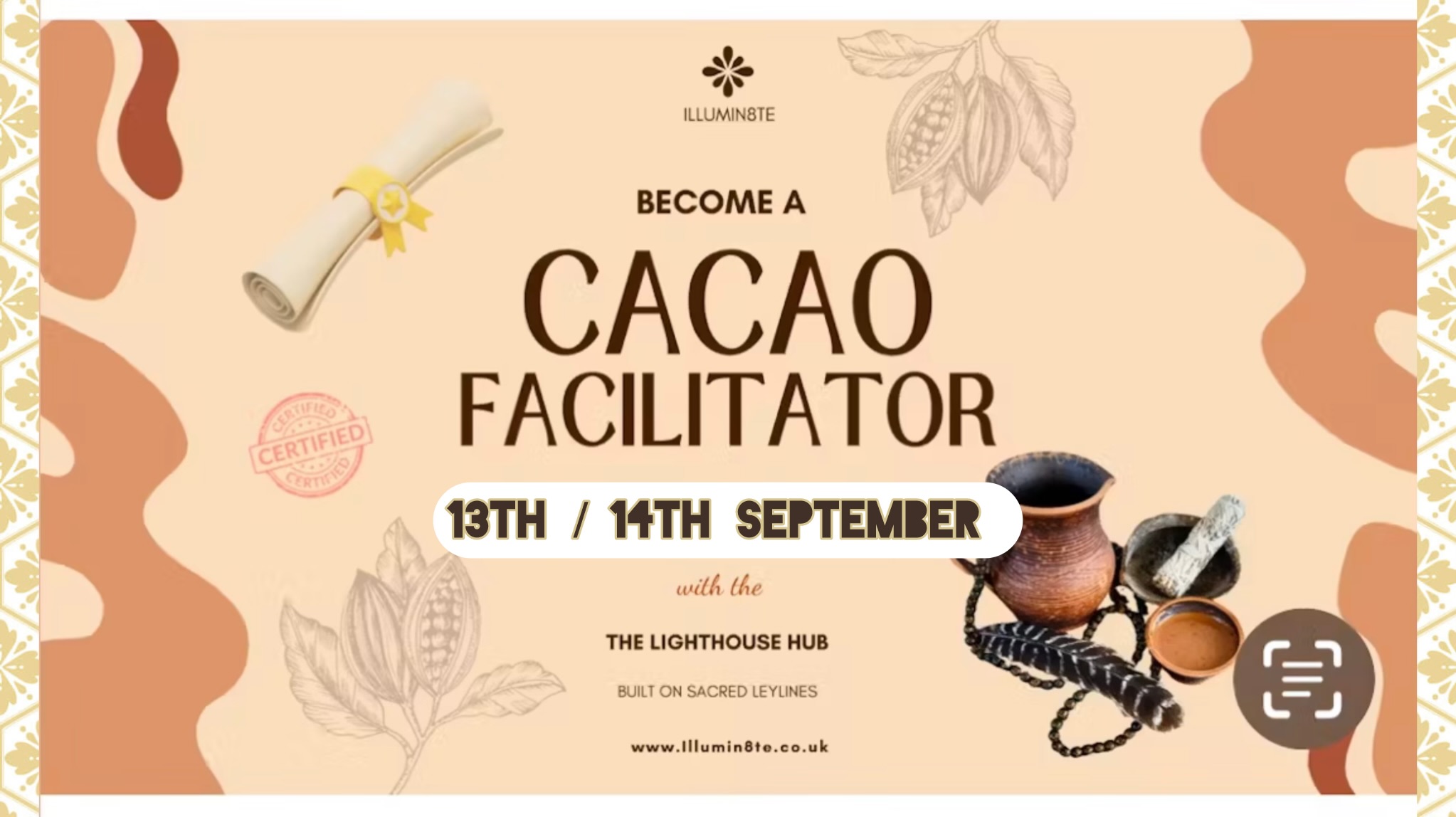 Cacao Facilitator Training Course / Wingsofbuddha (13th / 14th September) @ THE LIGHTHOUSE HUB