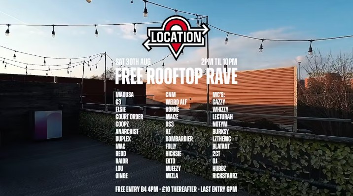 LOCATION EVENTS PRESENTS: THE RETURN! (FREE ROOFTOP RAVE)