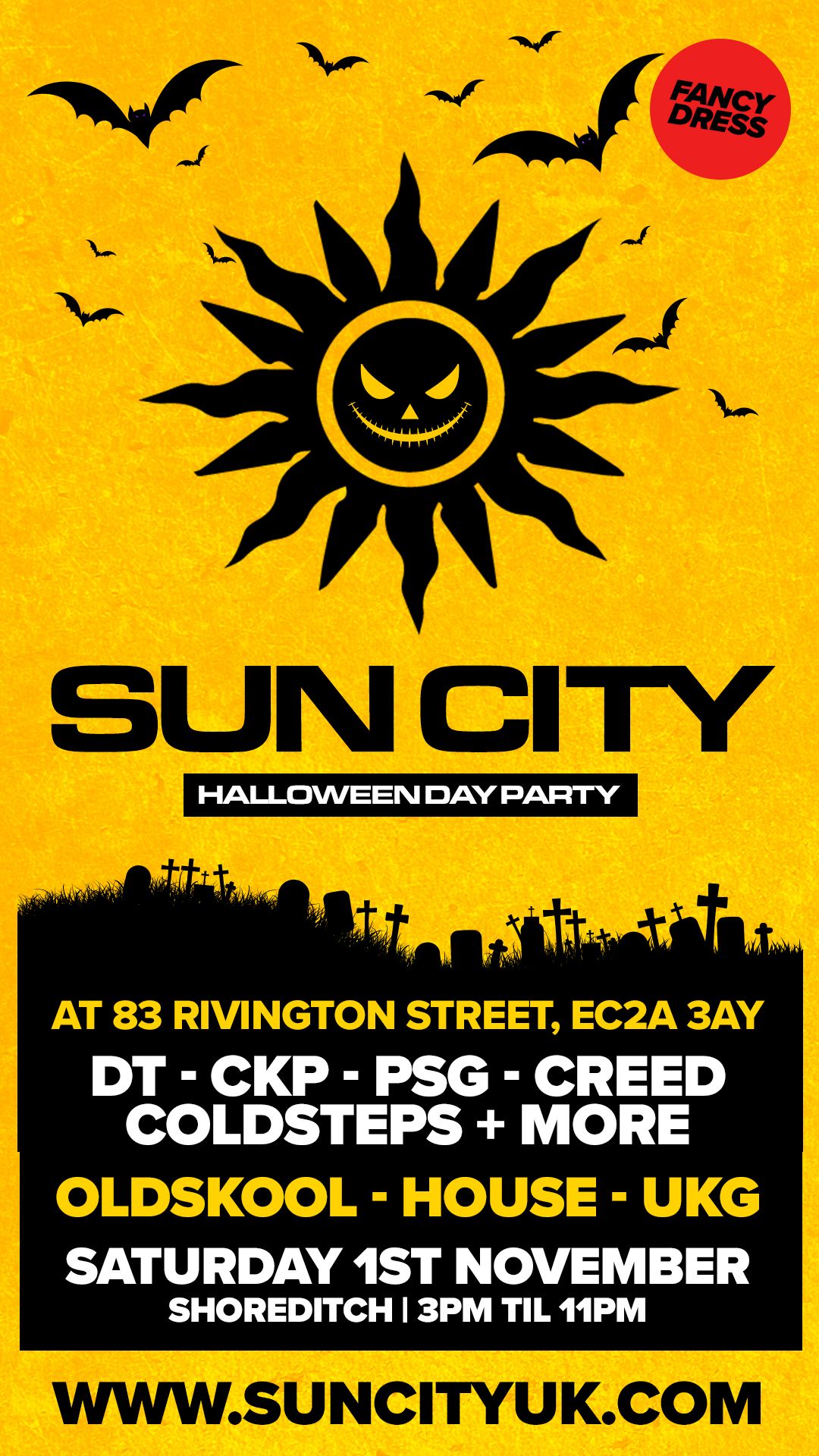 SUN CITY HALLOWEEN DAY PARTY   | SHOREDITCH