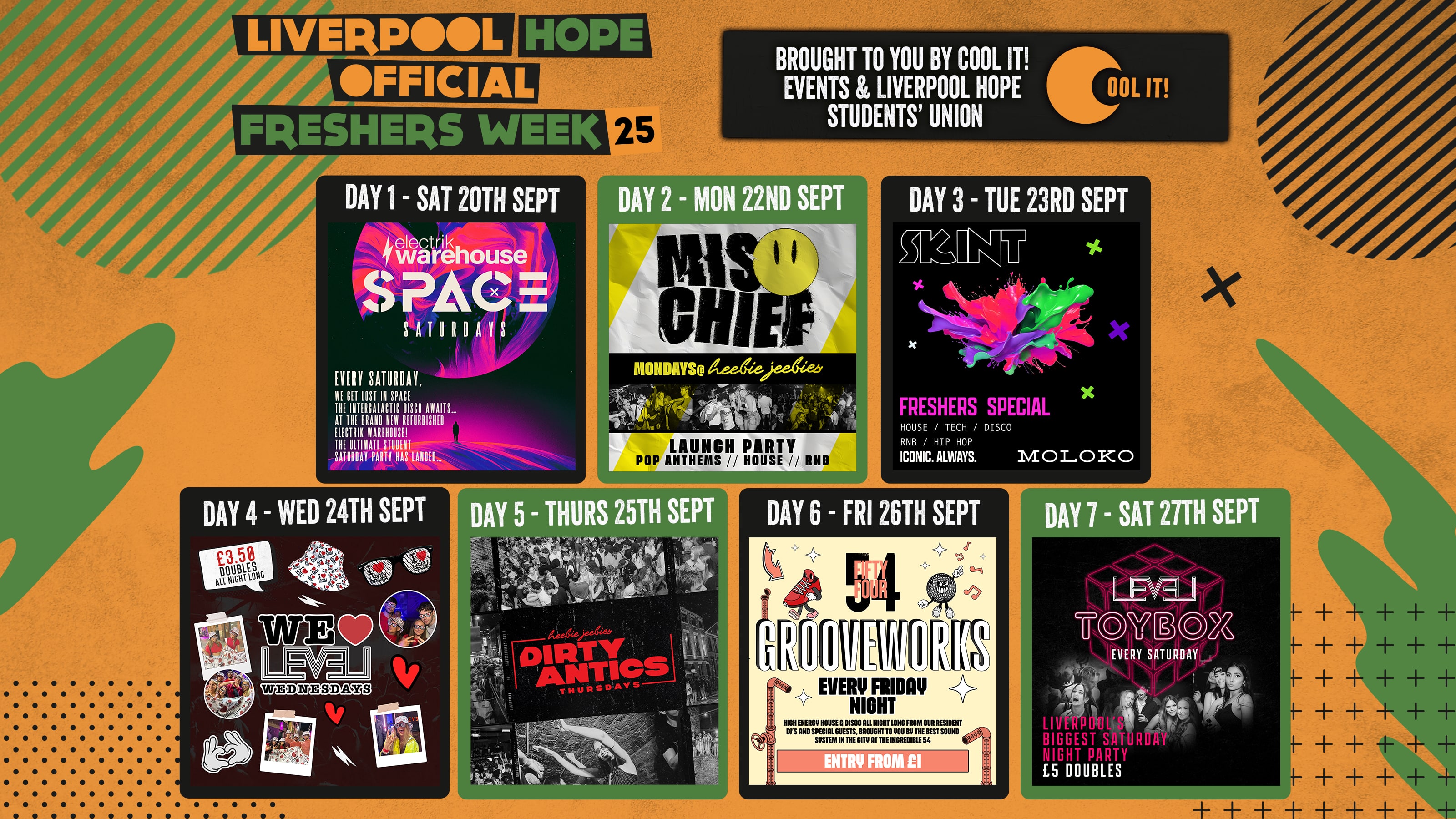 Liverpool Hope Freshers 2025  – The Official All Access Freshers Wristband