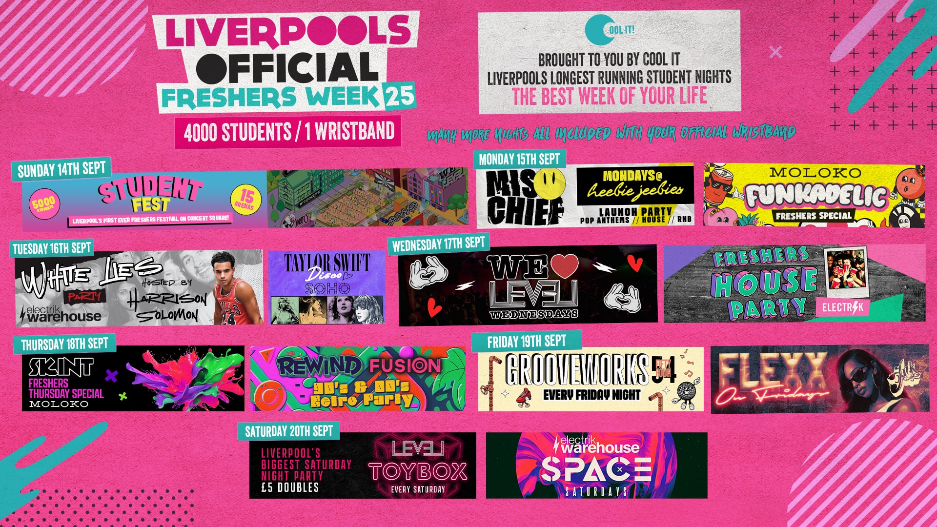 Liverpool’s OFFICIAL All Access Freshers Wristband 2025 🎟️ ‼️ 97% SOLD OUT ‼️