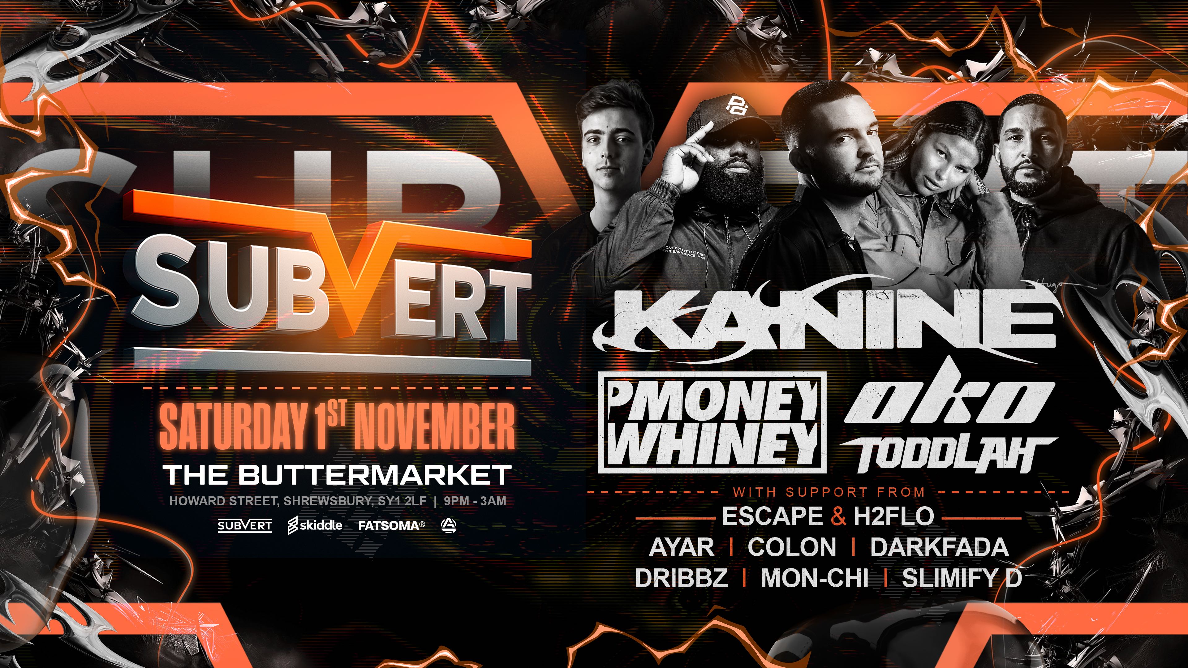 🔥 Subvert Drum & Bass: Biggest Halloween RAVE 🎃 Ft Kanine, P Money x Whiney, OKO
