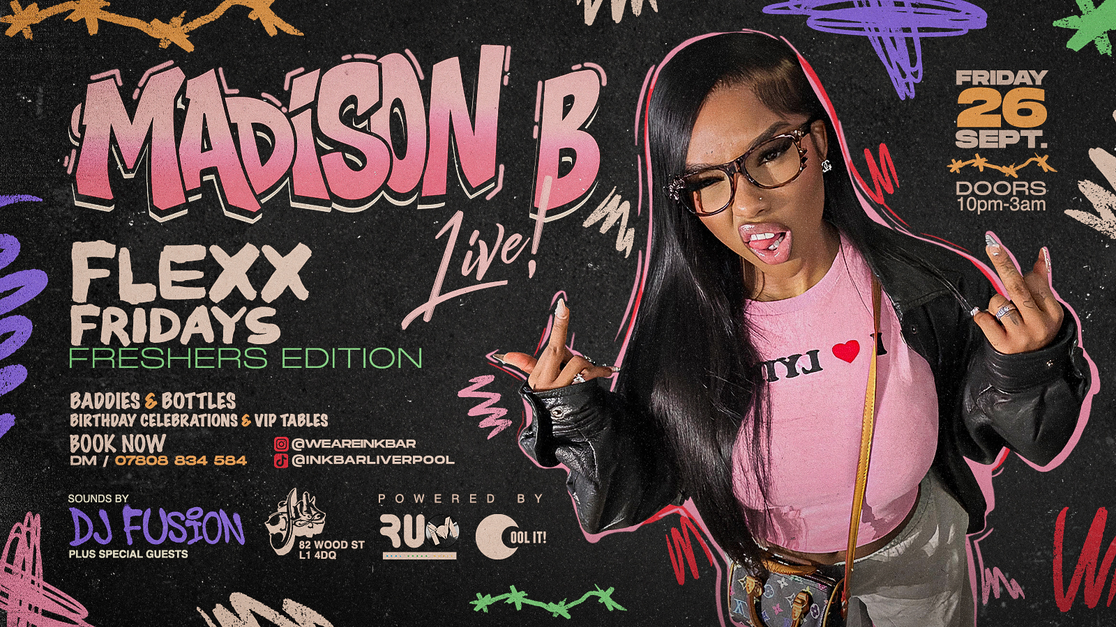 FLEXX FRIDAYS : MADISON B LIVE 🪩🎉 –  Fridays @ INK