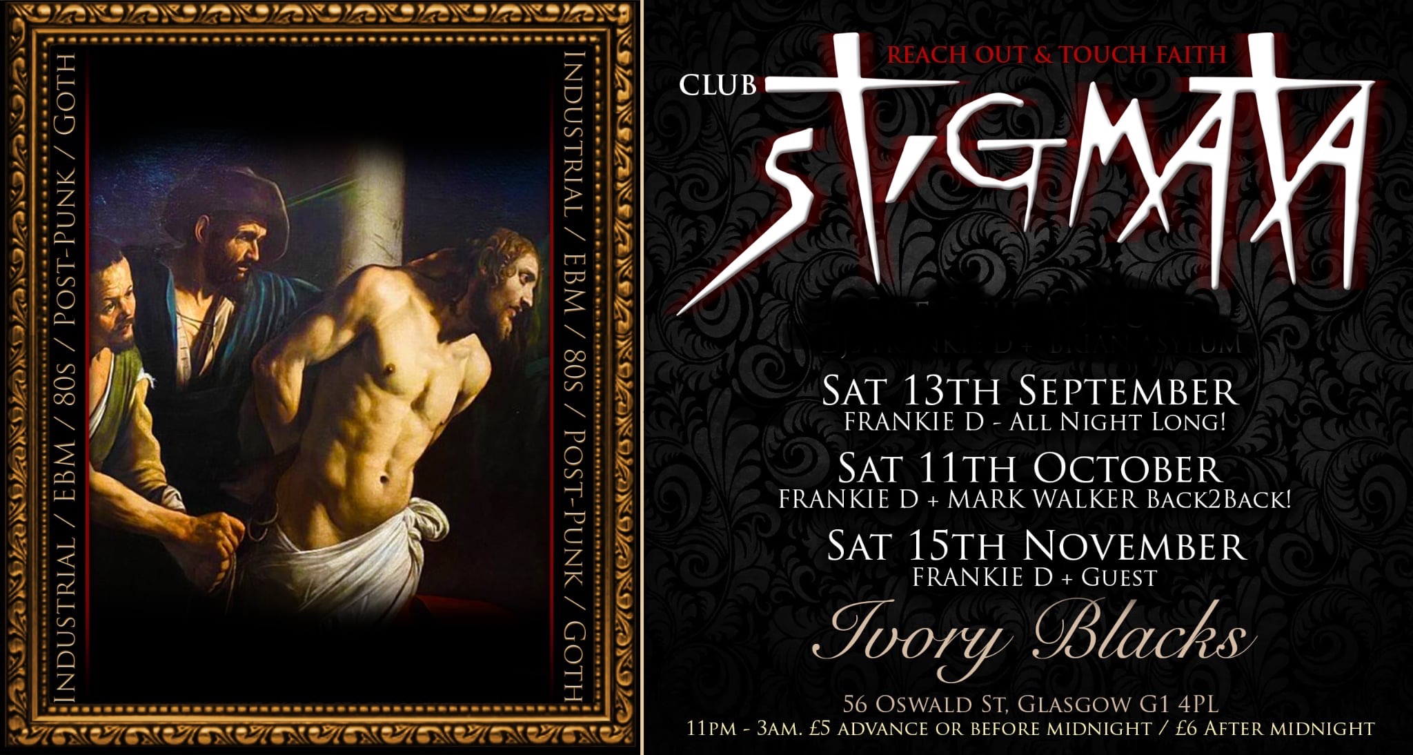 CLUB STIGMATA – November with Dj Brian Asylum and Jai Dee