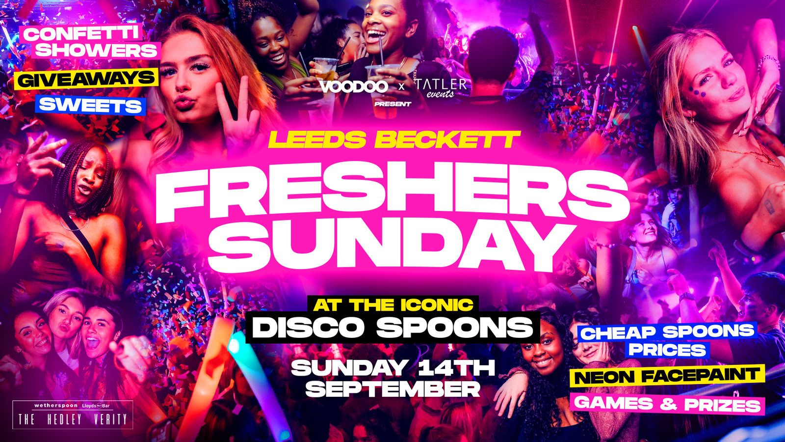 The Official Leeds Beckett Freshers Sunday 14th September @ Disco Spoons!