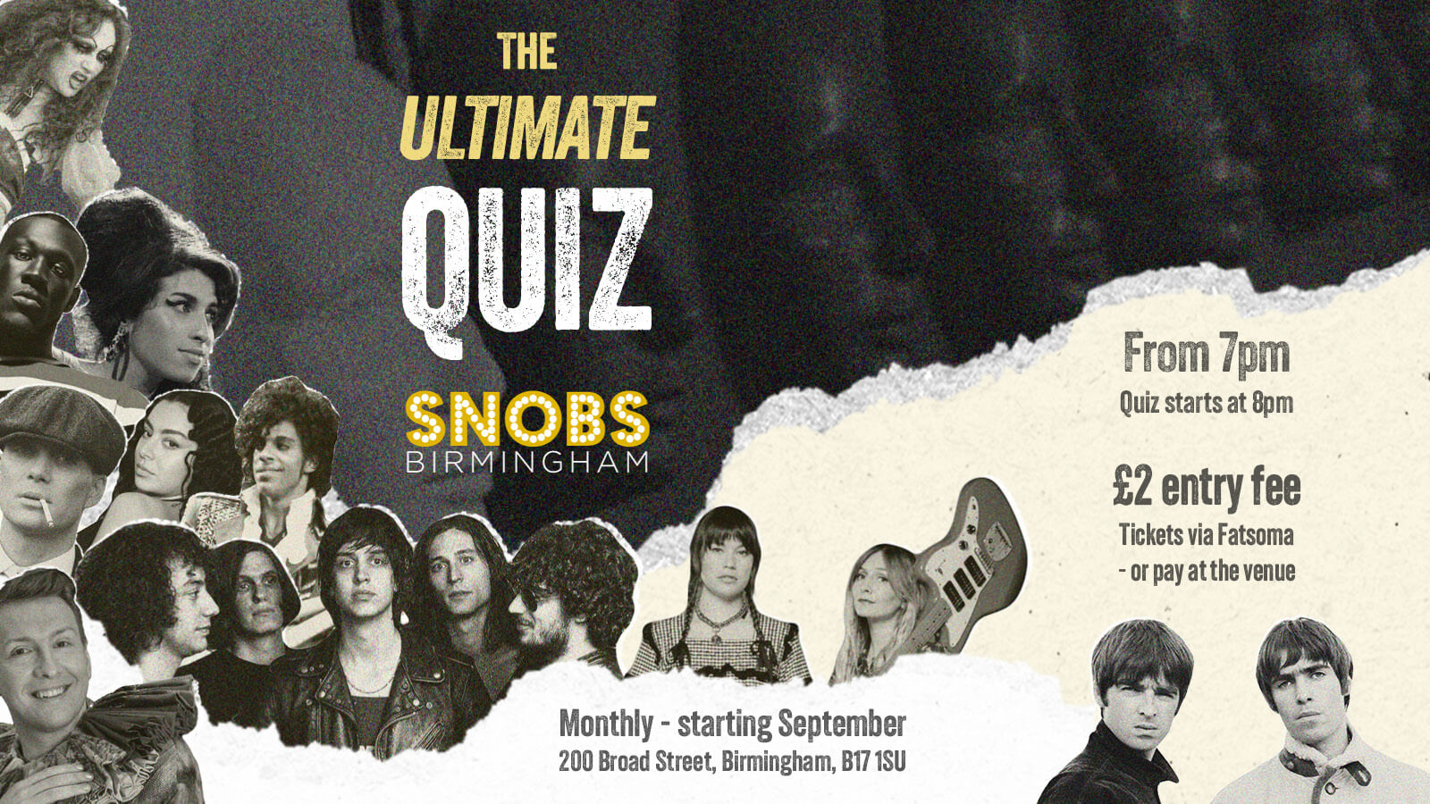 THE ULTIMATE QUIZ [TONIGHT!] @ SNOBS BIRMINGHAM – MONDAY 22ND SEPTEMBER