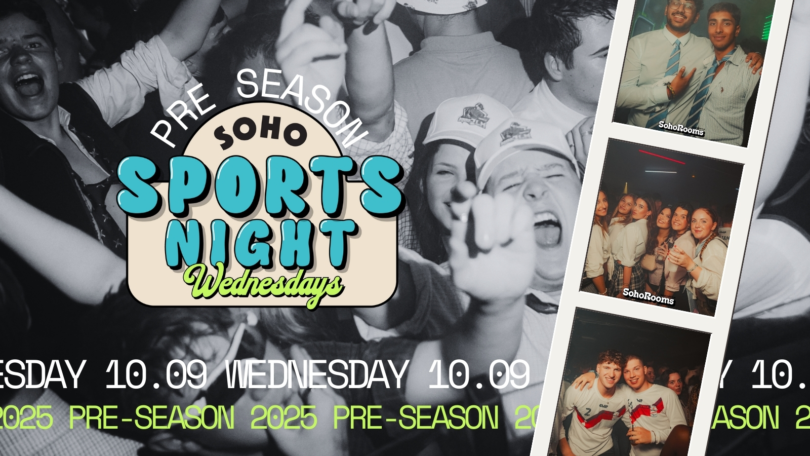 Your Official Pre-Season Soho Sports Night | Wednesday 10th September | Soho Rooms Newcastle