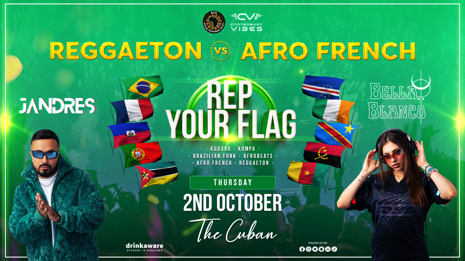 REGGAETON vs AFRO FRENCH – REP YOUR FLAG!