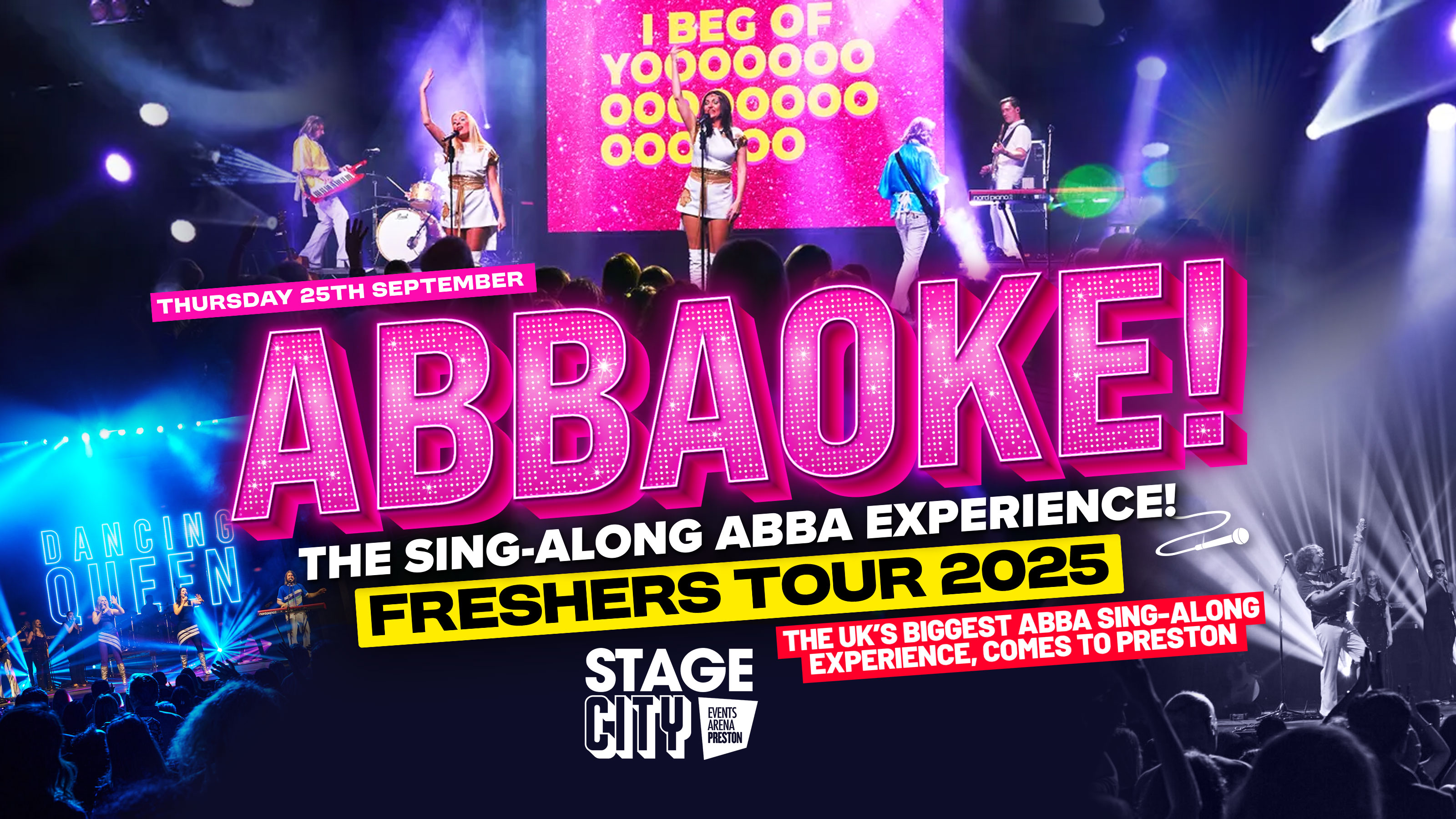 ABBAOKE 🌸 FRESHERS UK TOUR | Preston Freshers 2025 ⭐️ STAGE CITY