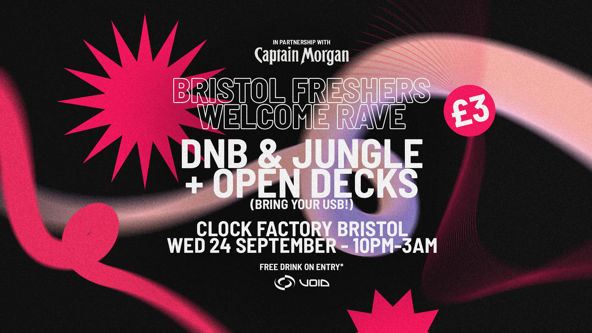 Bristol Freshers – DNB & Jungle £3 Welcome Rave! [+ Open Decks]