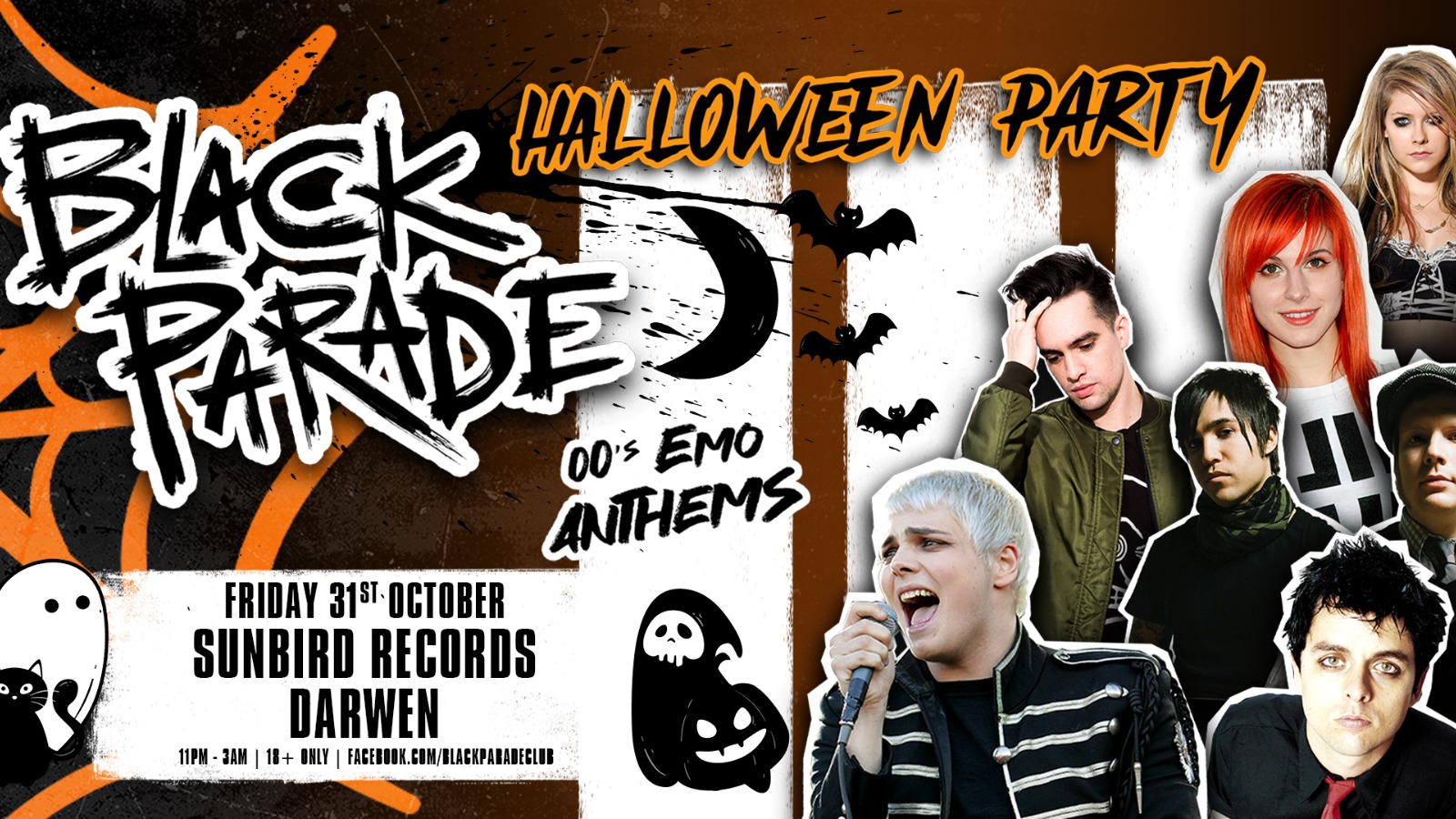 Black Parade – 00’s Emo Anthems Halloween Party – Friday 31st October 2025 | Sunbird Records, Darwen