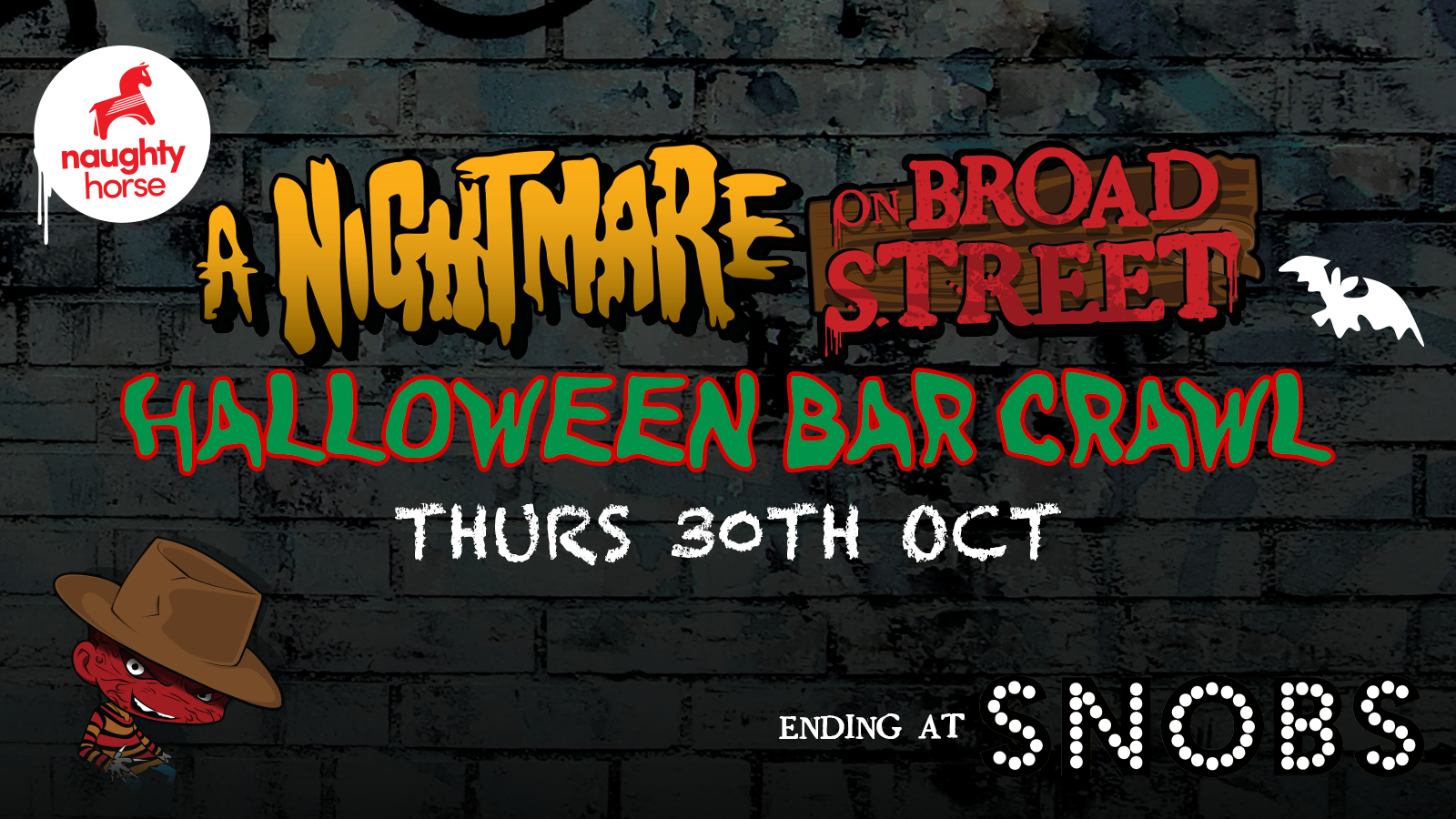 Nightmare On Broad Street: Halloween Bar Crawl [SNOBS] ⚠️FINAL 25 TICKETS ⚠️