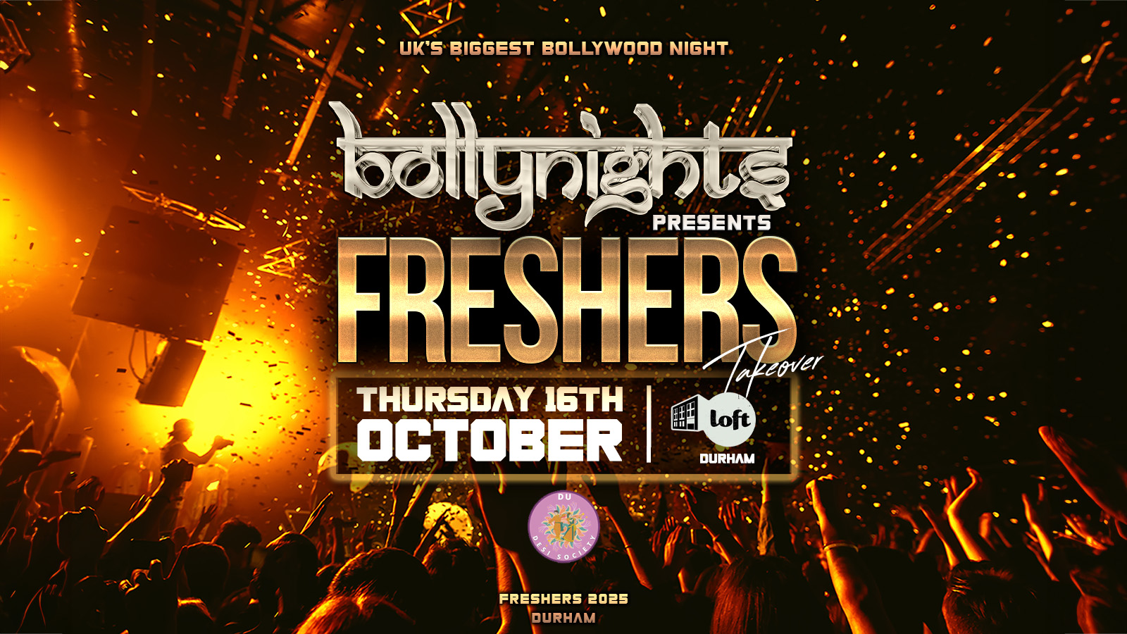 Bollynights Durham – Freshers Takeover | Thursday 16th October | Loft