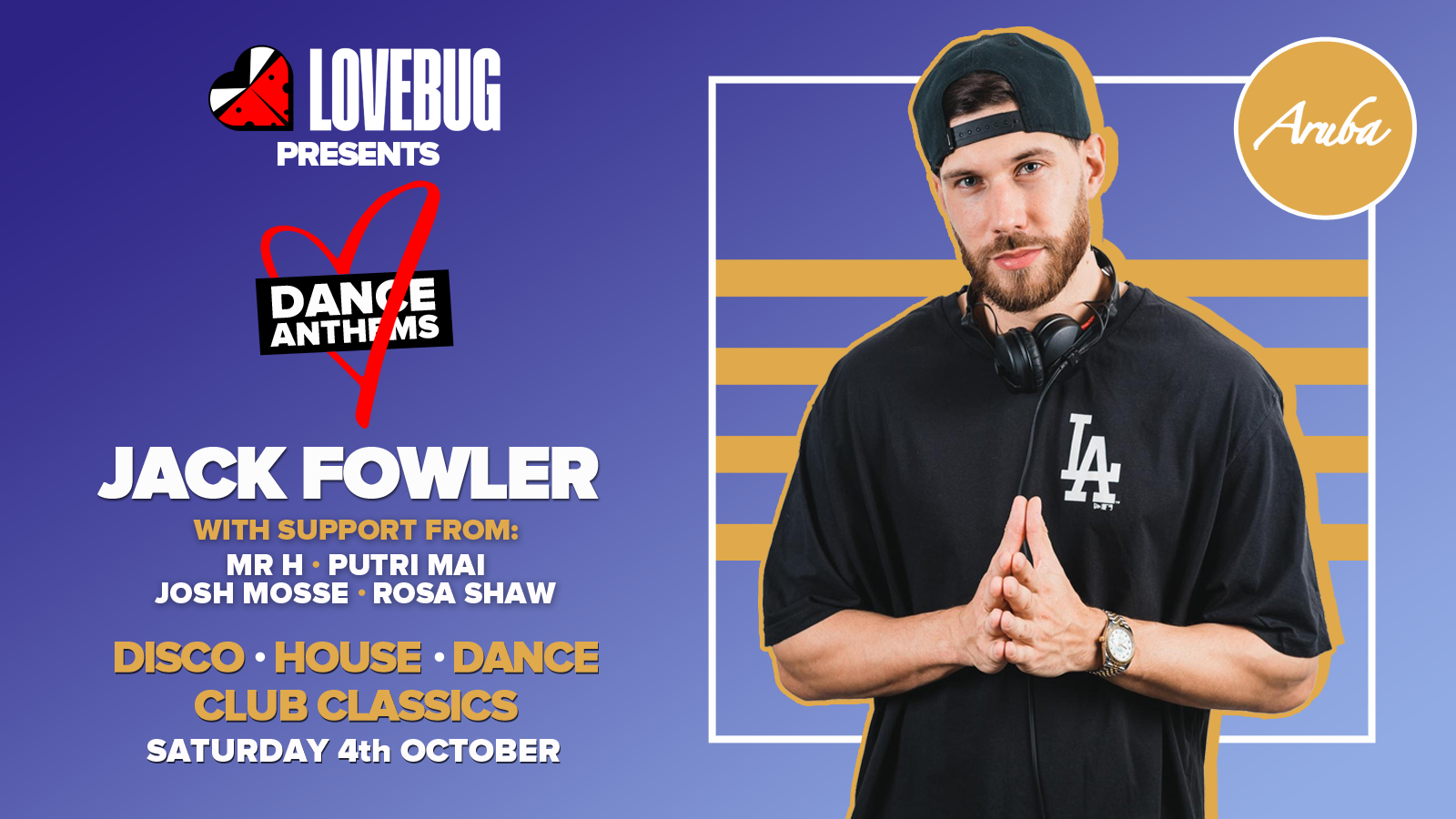 Jack Fowler Live | LoveBug @Aruba – 04/10/25