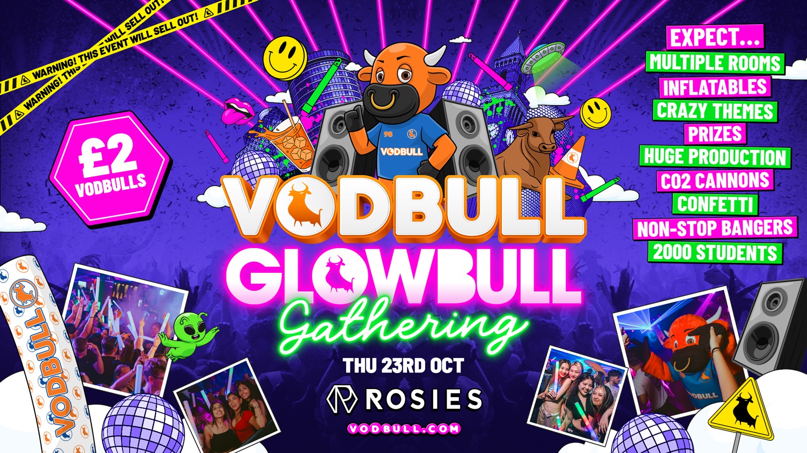 🧡 VODBULL GLOWBULL GATHERING ⚠️[FINAL TIX!!]⚠️ at ROSIES!! 23/10