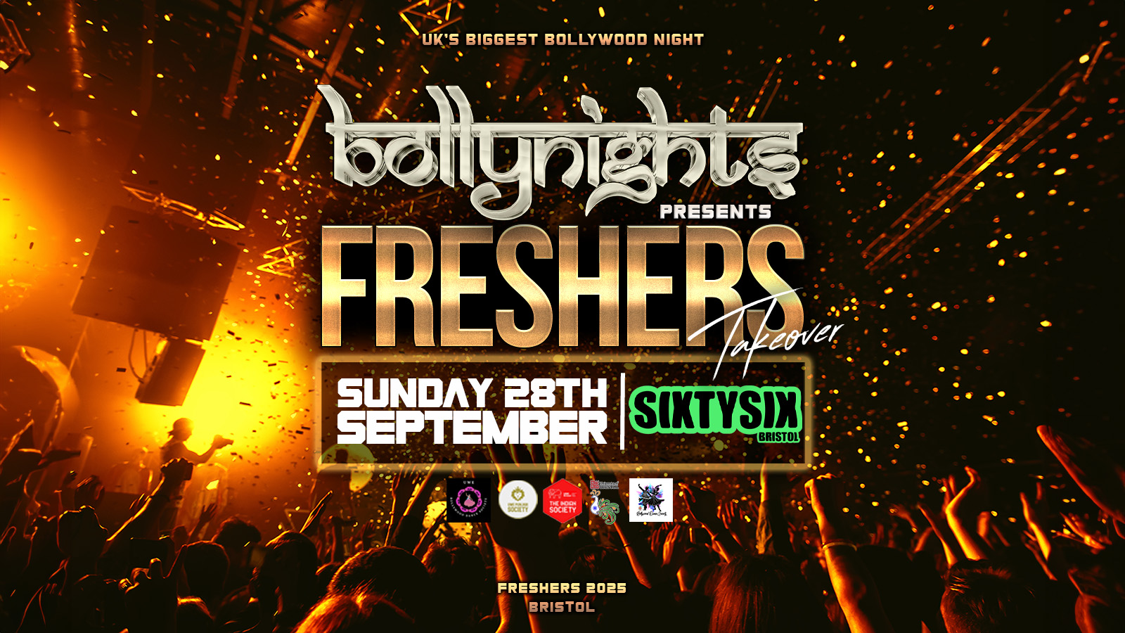 Bristol Bollynights – Freshers Takeover | Sunday 28th September | Sixty Six Bristol