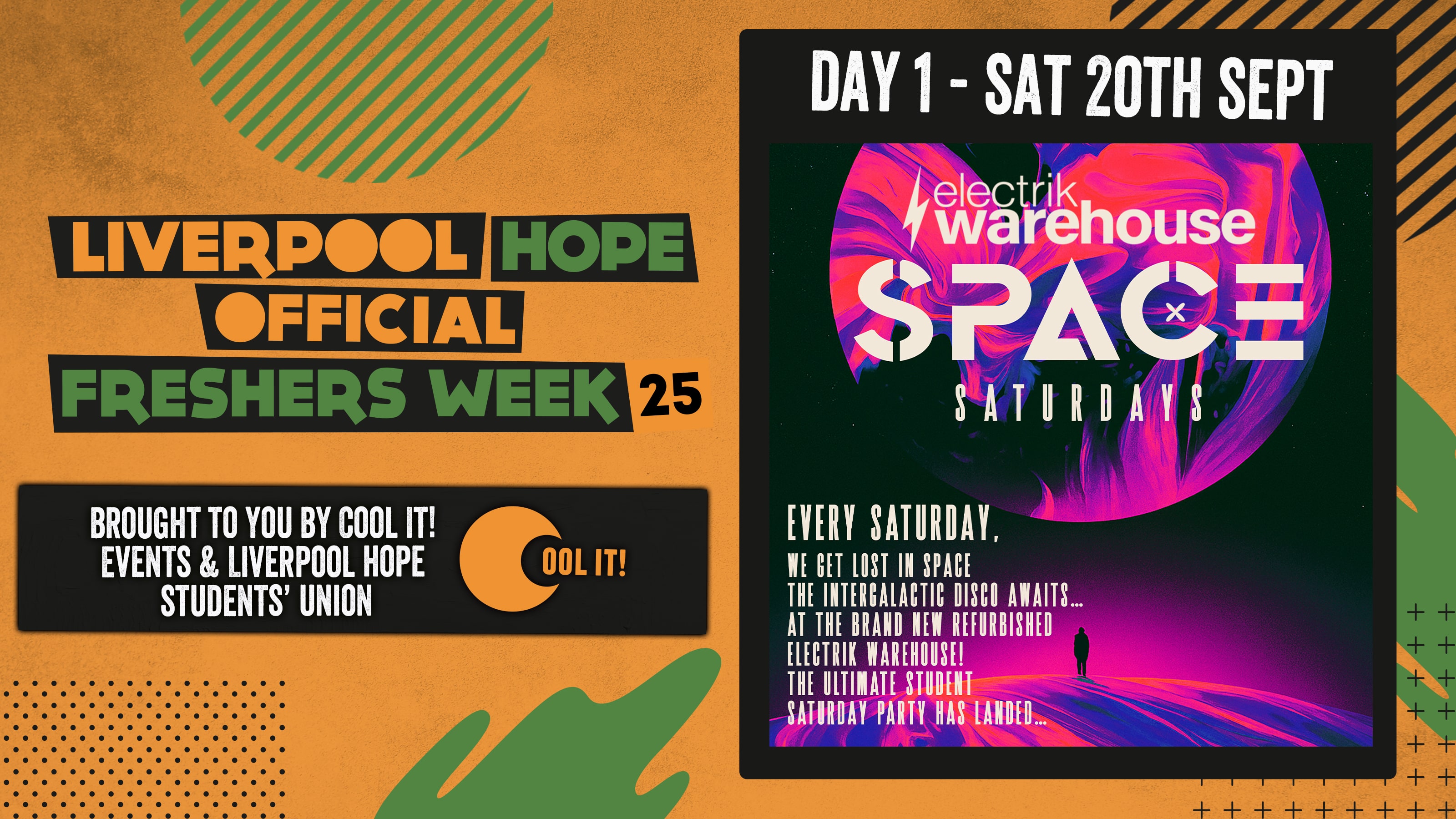HOPE OFFICIAL FRESHERS  DAY 1 👾 SPACE SATURDAYS 👾  @ The All New Electrik WAREHOUSE