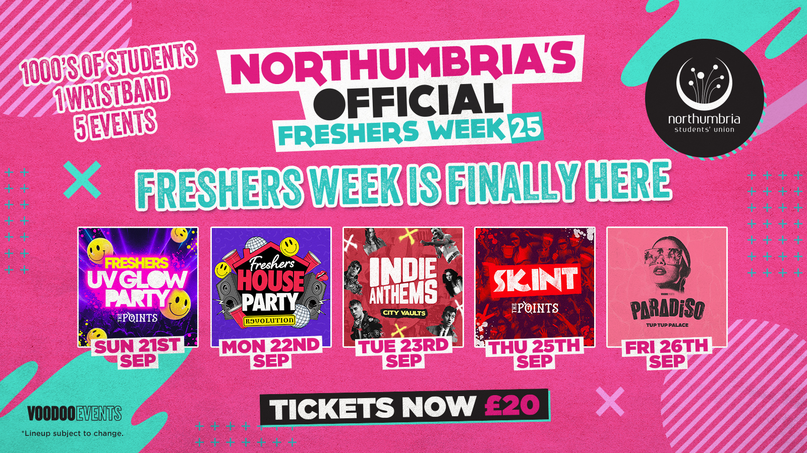 THE OFFICIAL NORTHUMBRIA UNIVERSITY FRESHERS WRISTBAND  //  97% SOLD OUT ⚠️