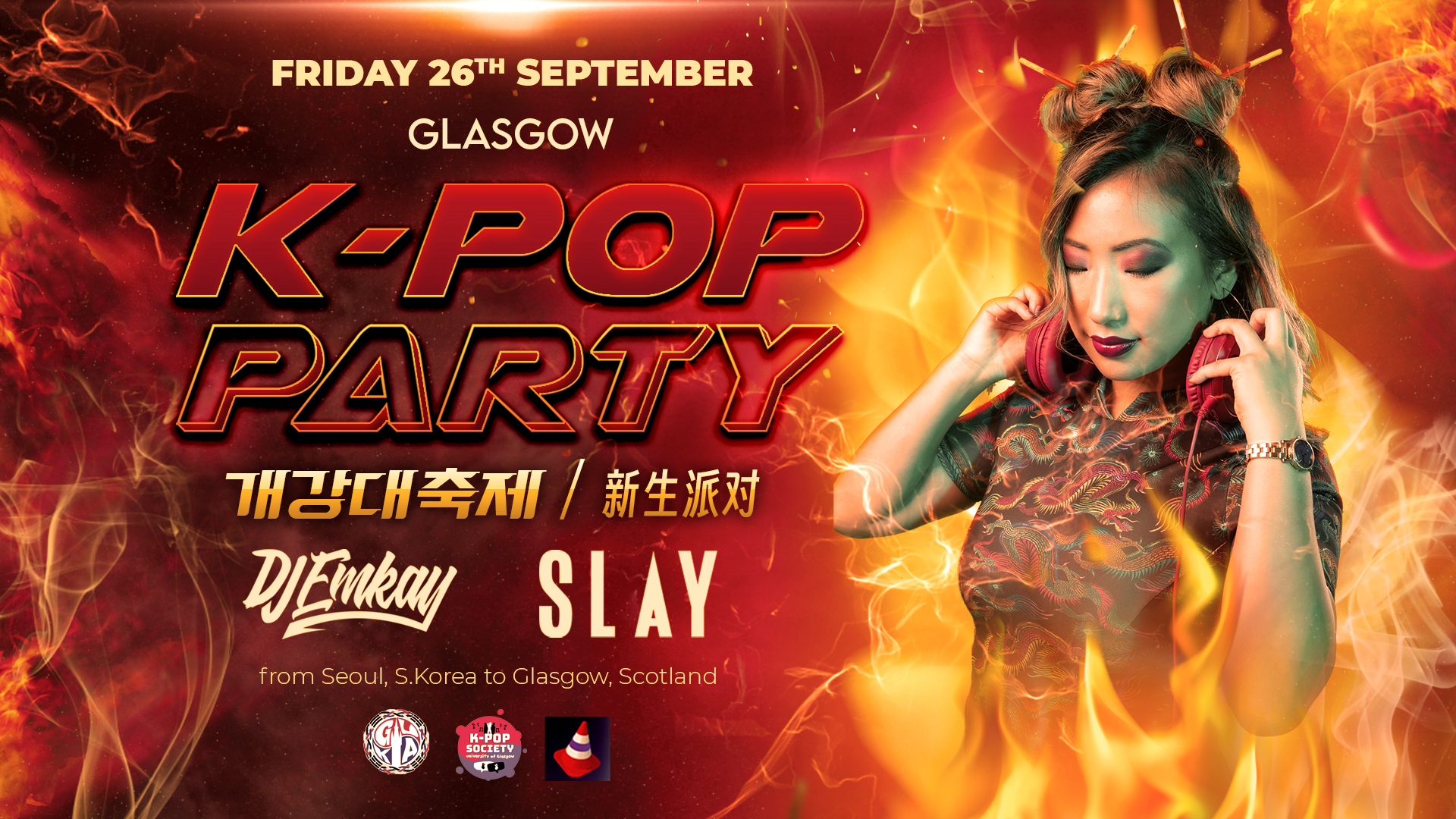Glasgow K-Pop Party – Fire Tour with DJ EMKAY | Friday 26th September