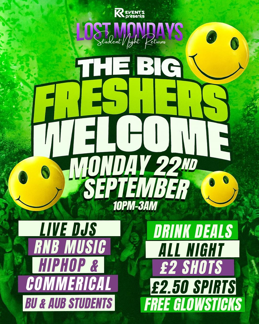 Big Bournemouth Freshers Welcome Party! 🌴🍹 @ Lost Mondays