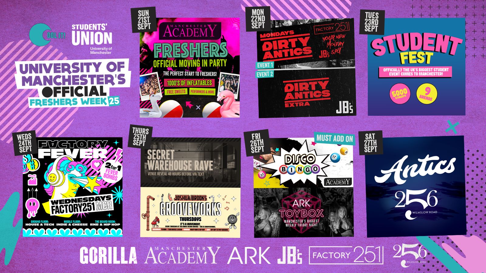 UNIVERSITY OF MANCHESTER’S OFFICIAL All Access Freshers Wristband 2025 🎟️ ‼️ 95% SOLD OUT ‼️