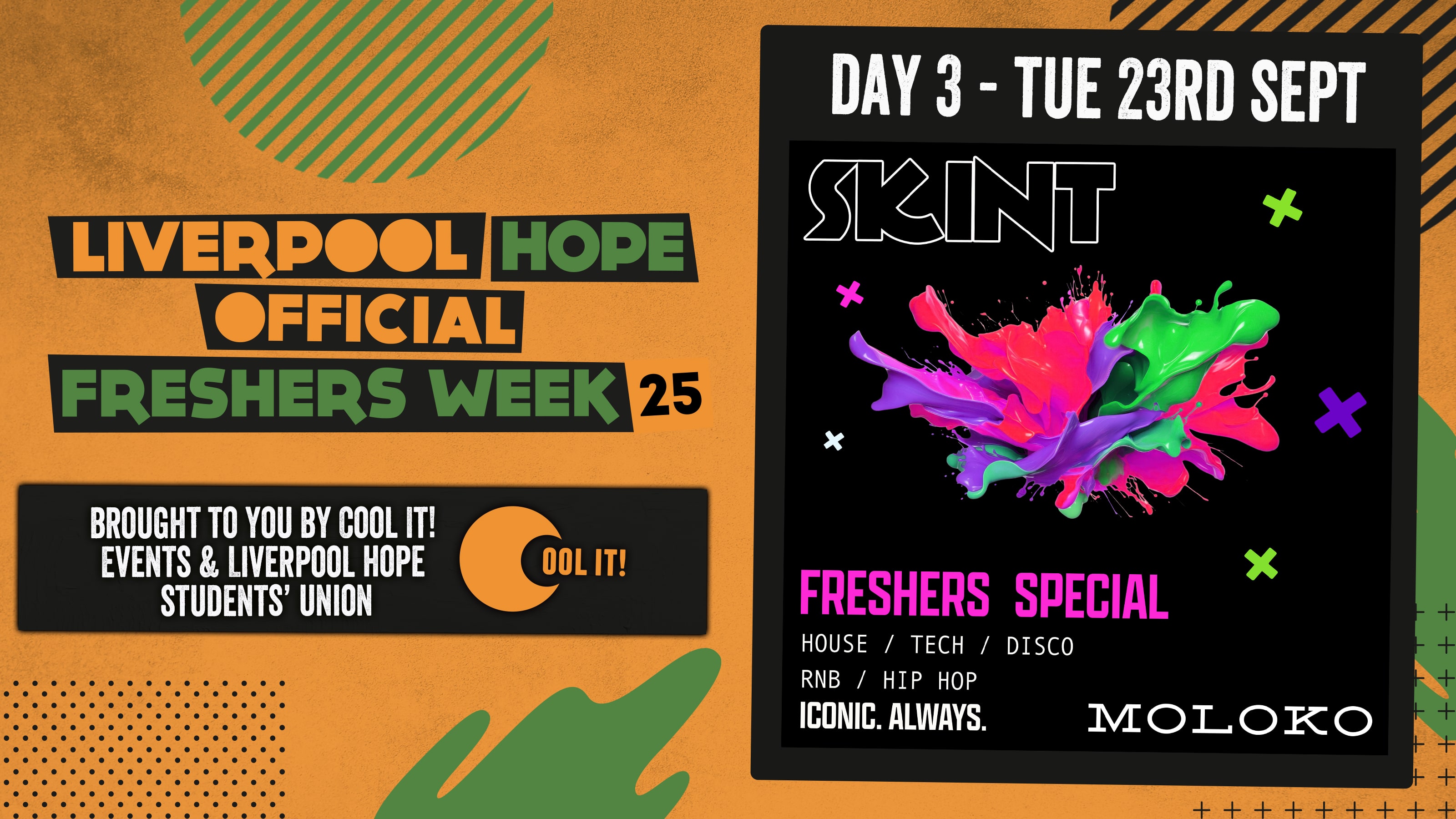 HOPE OFFICIAL FRESHERS DAY 3: SKINT TUESDAYS : NEON NIGHTS 🌟🪅🪩 🟪 – Liverpool’s Iconic Student Night ✨🎉