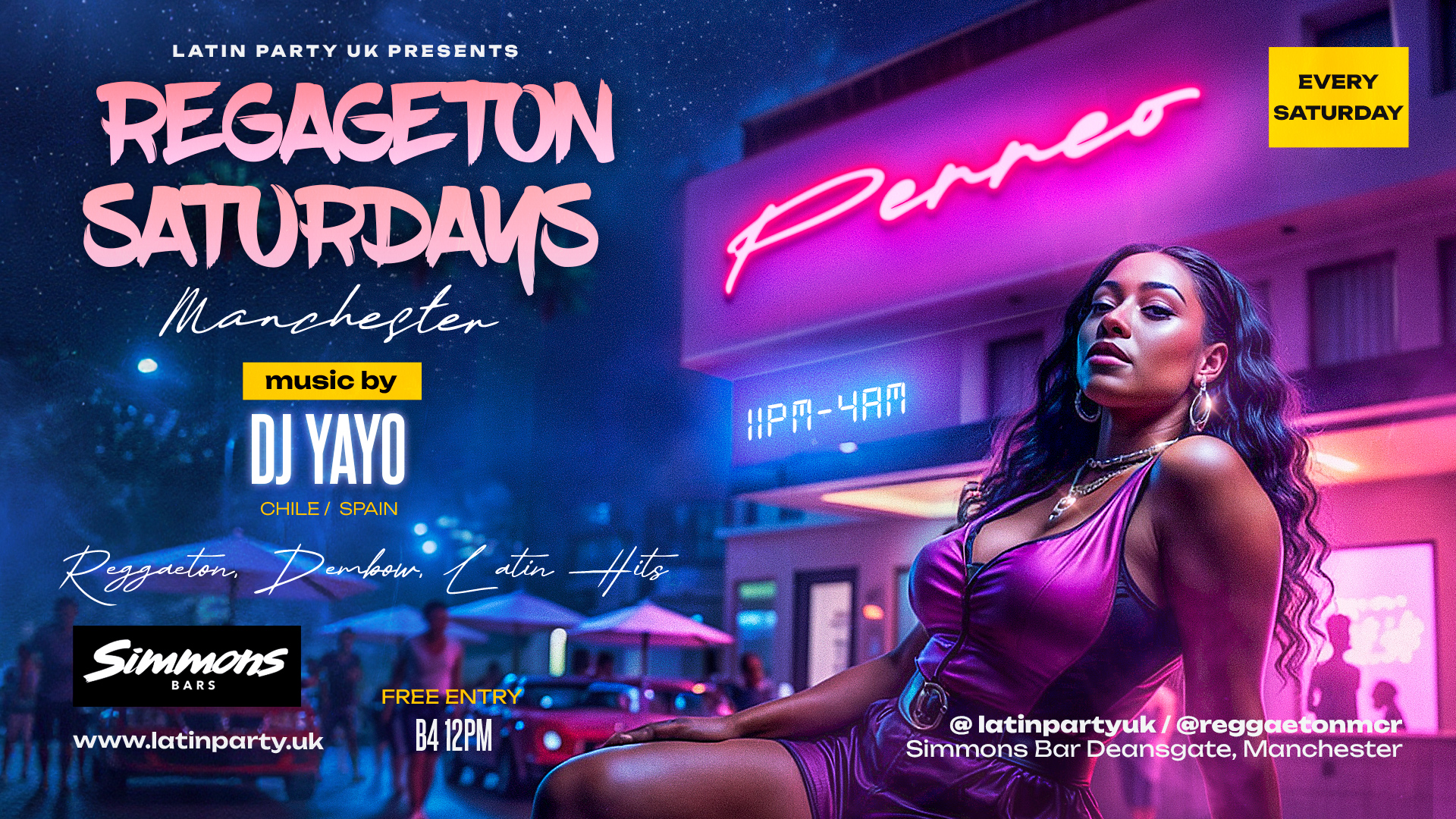 REGGAETON SATURDAYS – SIMMONS | MANCHESTER (27/09)