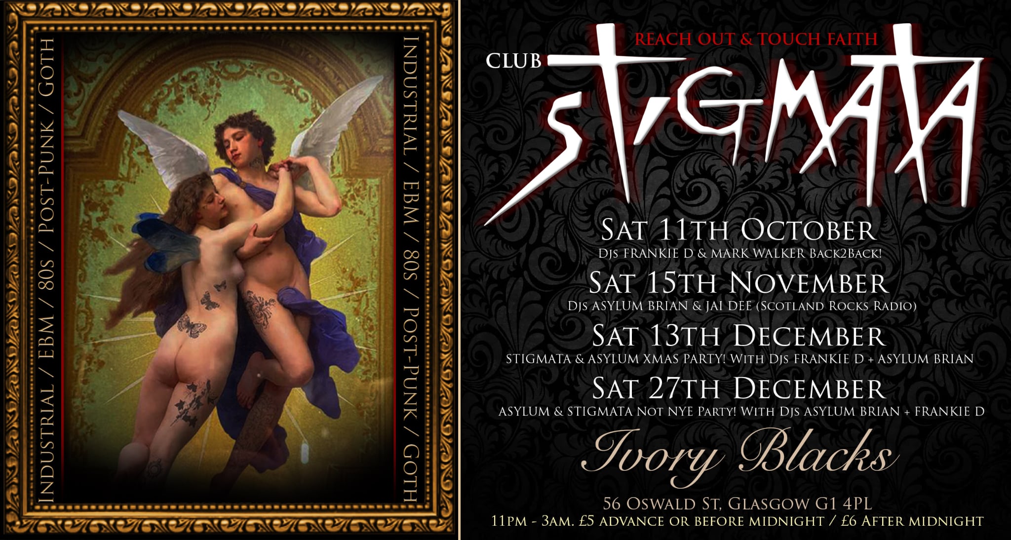 CLUB STIGMATA – October with DJ Frank D and Mark Walker 