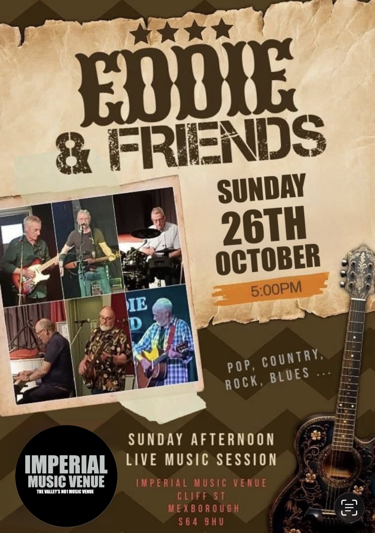 FREE ENTRY – EDDIE & FRIENDS