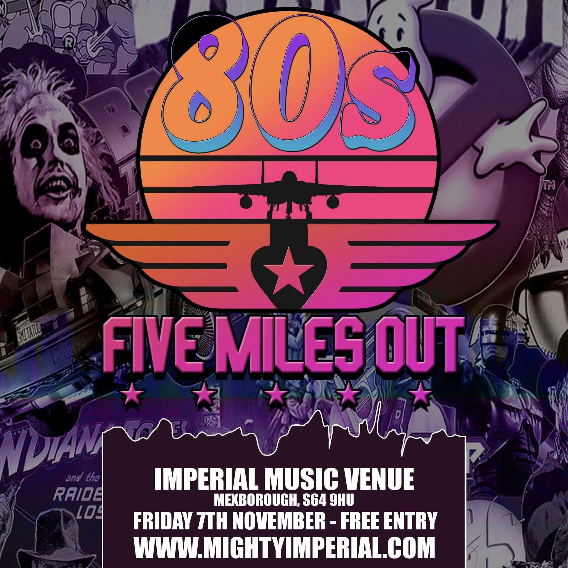 FREE ENTRY – FIVE MILES OUT