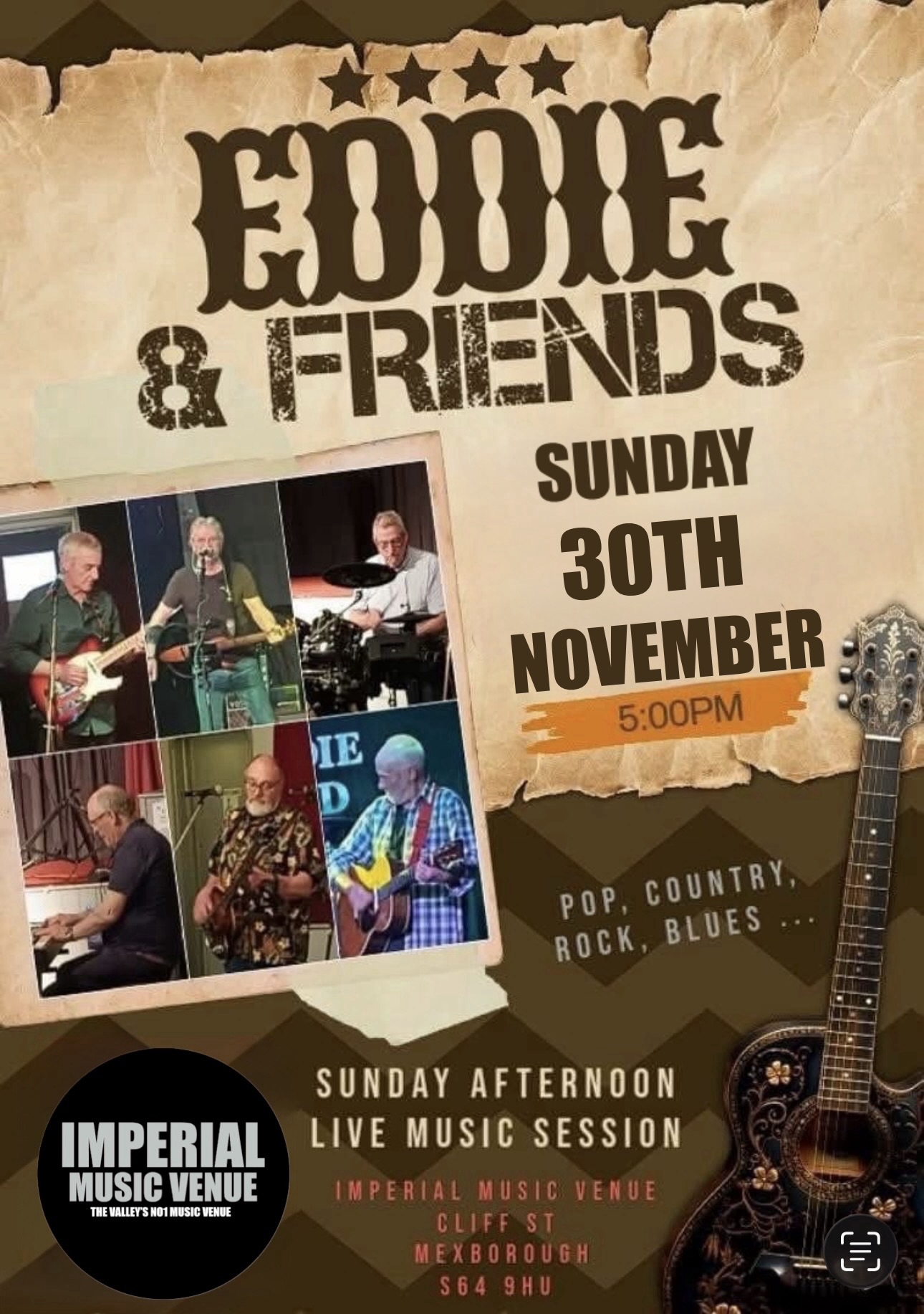 FREE ENTRY – EDDIE & FRIENDS