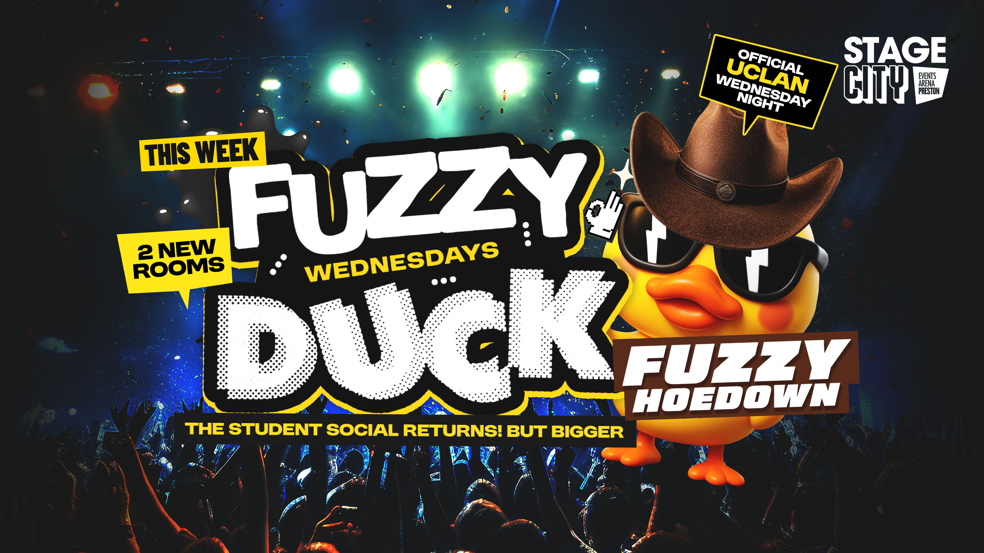 FUZZY DUCK FRESHERS COUNTRY HOEDOWN 🤠 UCLAN’s official Wednesday Student Social | Freshers Wednesday ⭐️ STAGE CITY