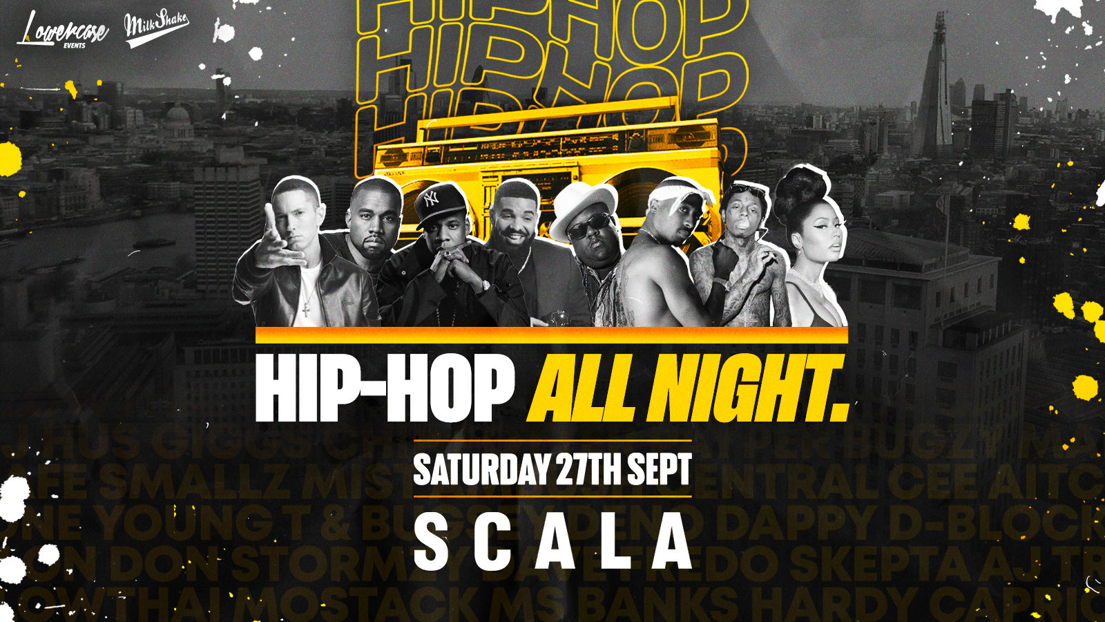 🚫SOLD OUT🚫 – HIP HOP ALL NIGHT @ SCALA LONDON! – LONDON FRESHERS WEEK 2025 [WEEK 2]