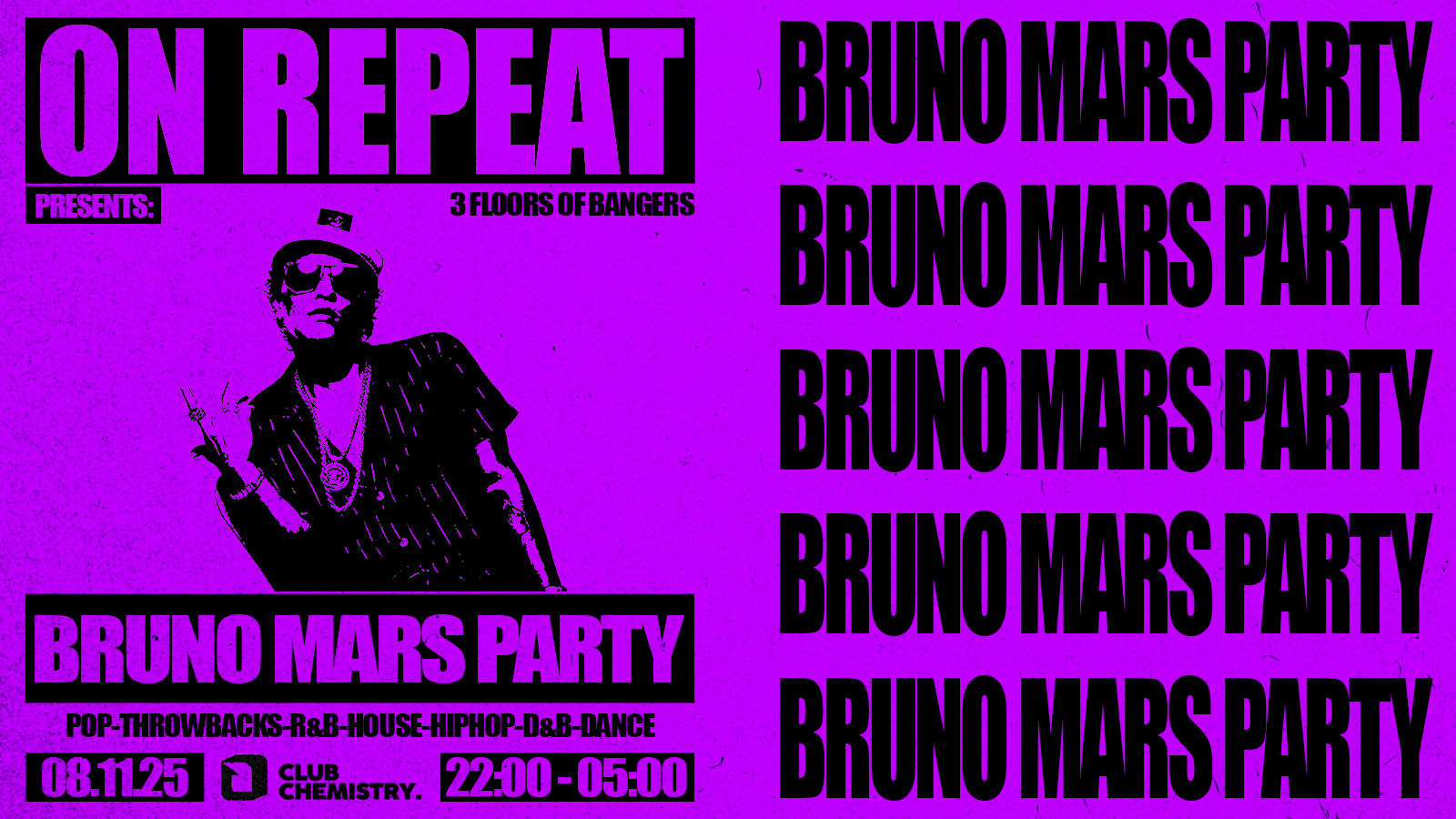 ON REPEAT ∙ BRUNO MARS APPRECIATION PARTY *LAST 50 ONLINE TICKETS*