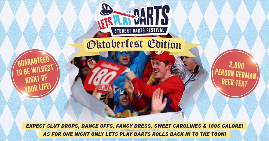 Let’s Play Darts (XL) Returns for 2025!! 🎯🕺🏻🇩🇪🍻 “OKTOBERFEST SPECIAL” • A 2,000 Person Marquee Ally Pally Takeover 🇩🇪🍻🎯🎪