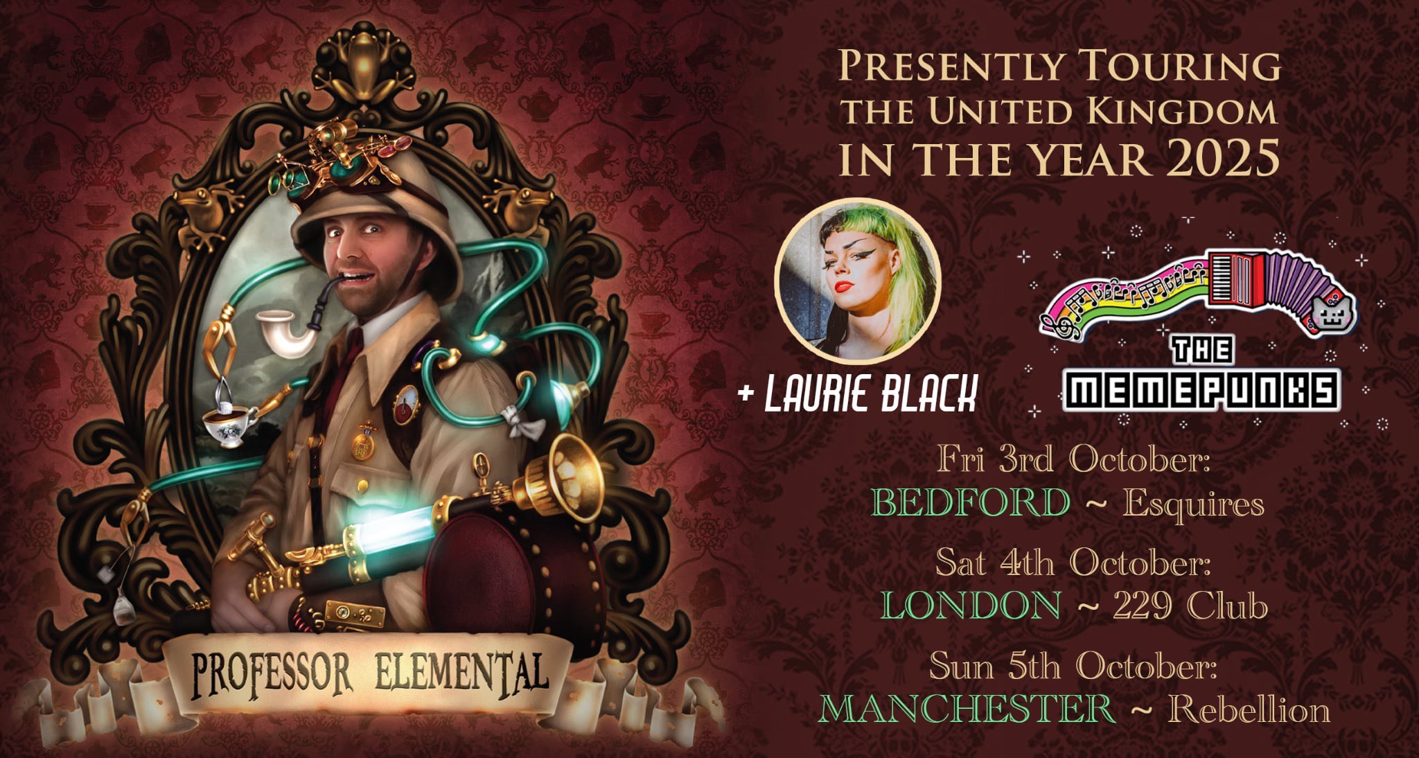 PROFESSOR ELEMENTAL + Laurie Black & The Memepunks