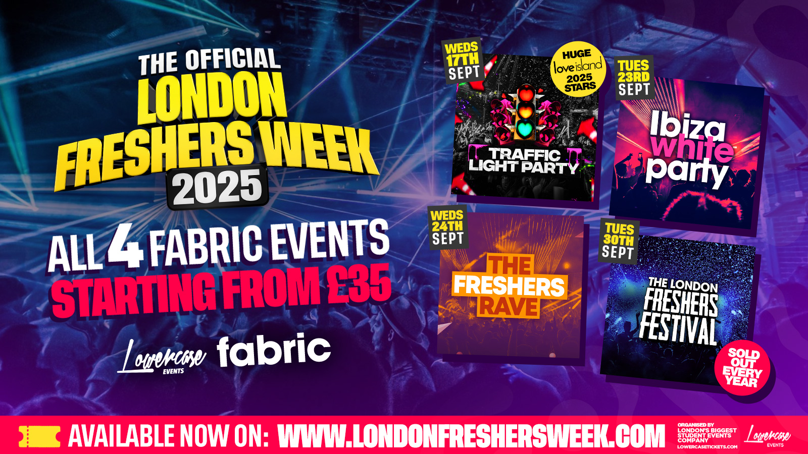 THE OFFICIAL LONDON FRESHERS WEEK FABRIC PASS 🔥 ⚠️ON SALE NOW⚠️