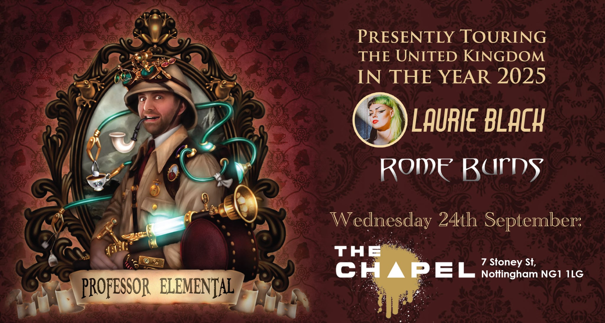 PROFESSOR ELEMENTAL + Laurie Black & Rome Burns