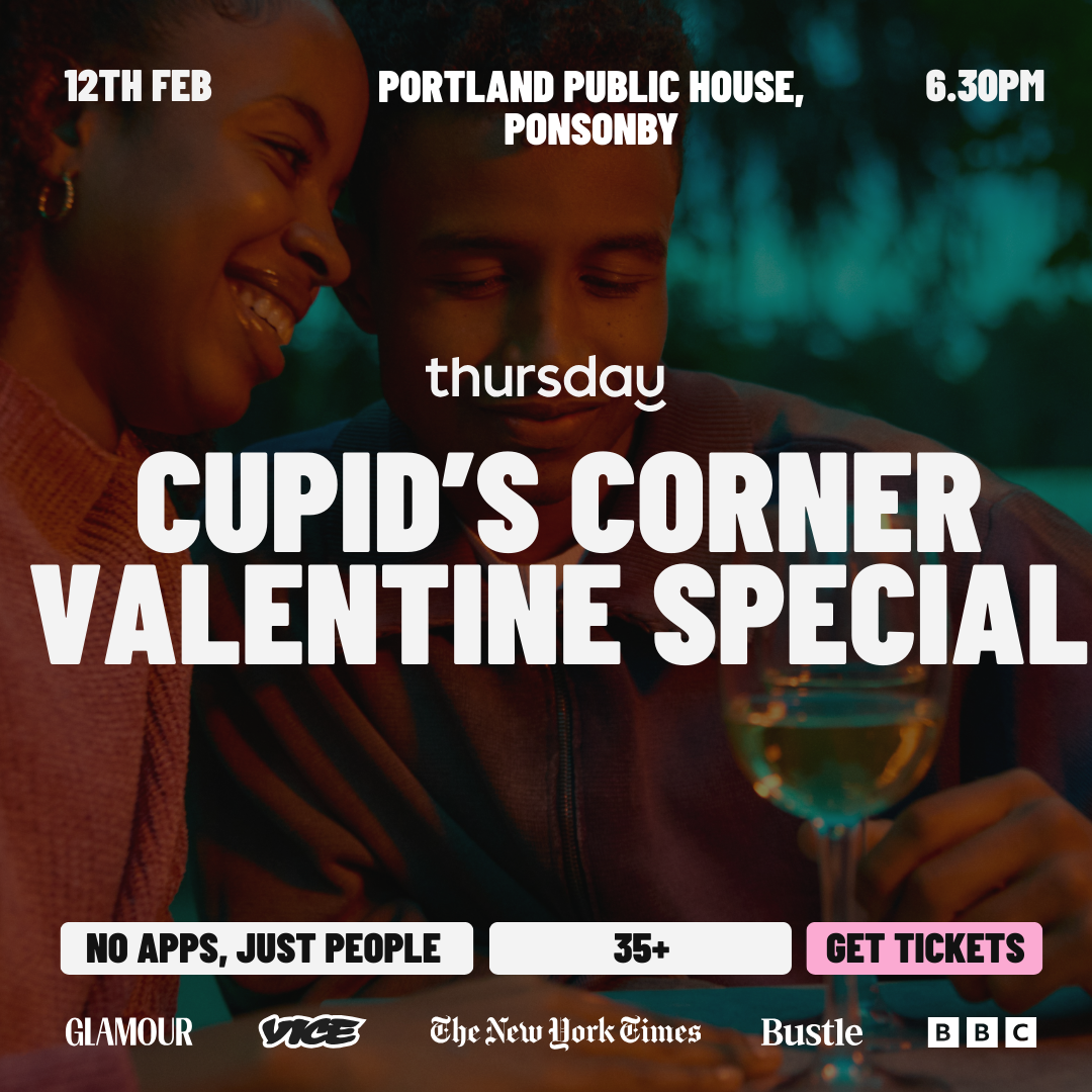 Thursday | 💘 Cupid’s Corner – 35+ Valentine’s Dating  🏹