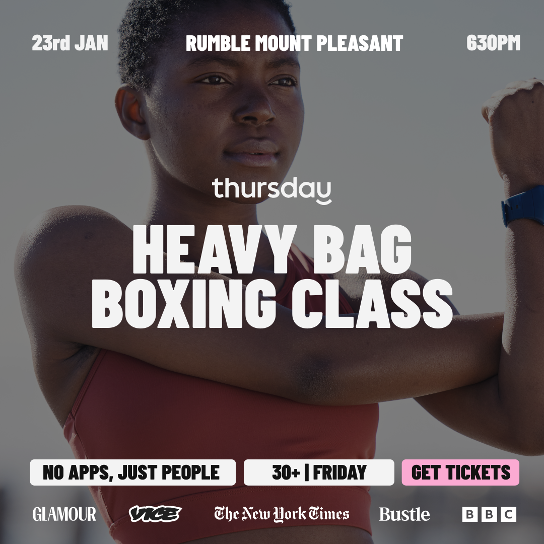Thursday | Heavy Bag Boxing at Rumble Mount Pleasant 30+ | Vancouver