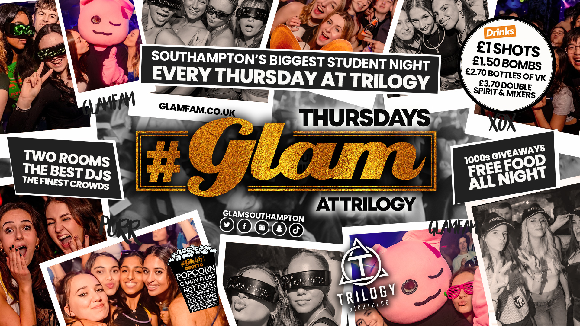 Glam Thursdays | Southampton’s Best Week Night! 😻 £1 Shots All Night!
