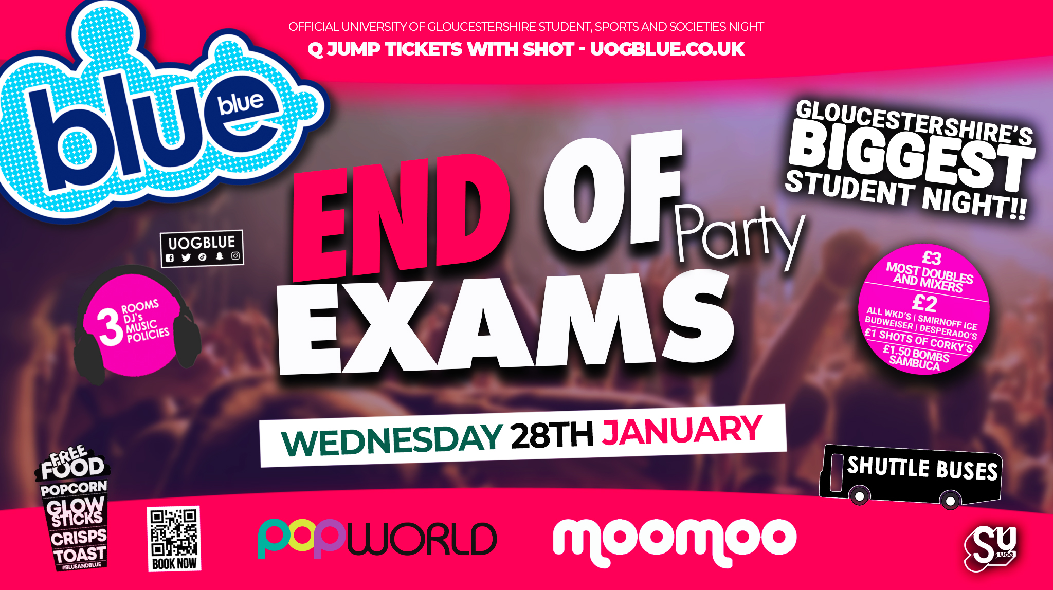 Blue & Blue Wednesdays 💙 REFRESHERS END OF EXAMS PARTY!!  Gloucestershire’s Biggest Student Night! 🤯