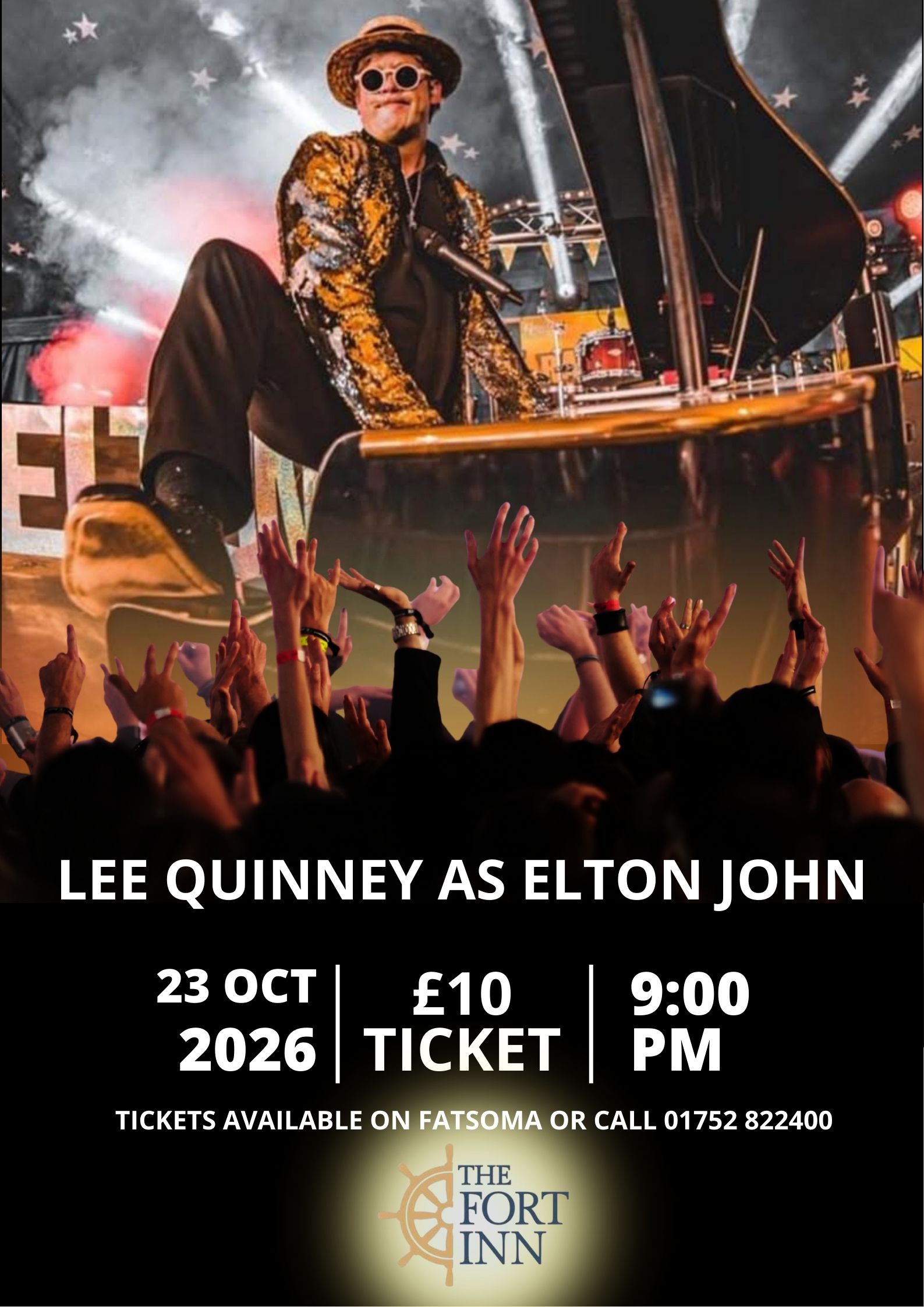 Lee Quinney as Elton John – Live at The Fort Inn