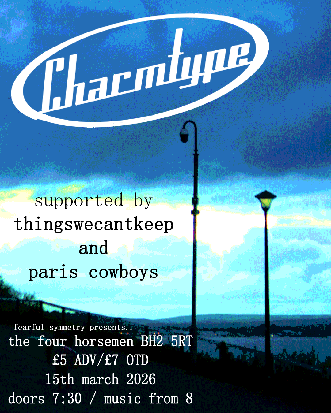 Charmtype supported by THINGSWECANTKEEP