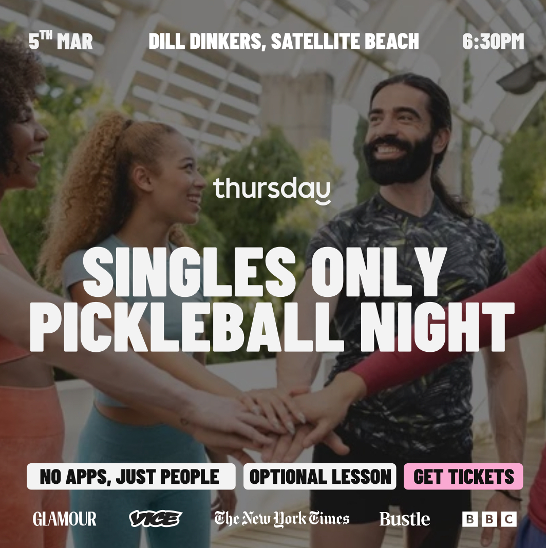 🏓Thursday | Singles Only Pickleball Social | Satellite Beach, FL