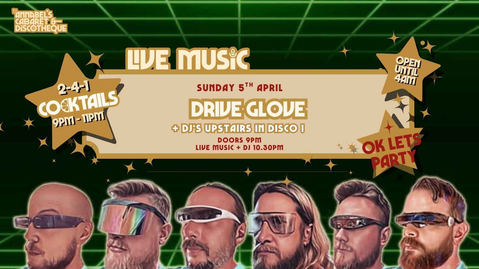 Live Music: DRIVEGLOVE // Annabel’s Cabaret & Discotheque