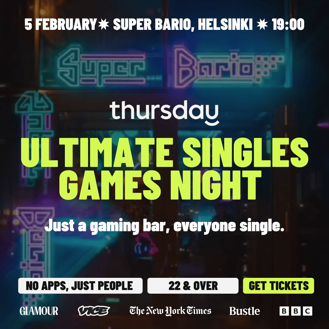 Thursday | Super Bario | Singles Games & Activities Night | Helsinki