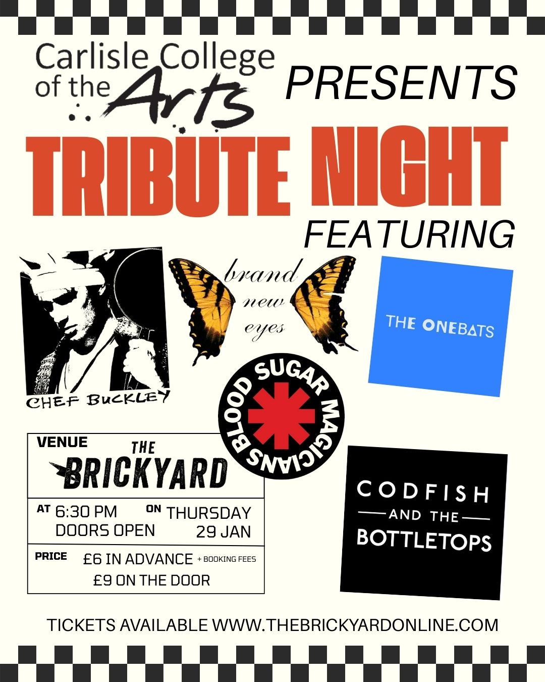 Carlisle College Of The Arts Presents – Tribute Night