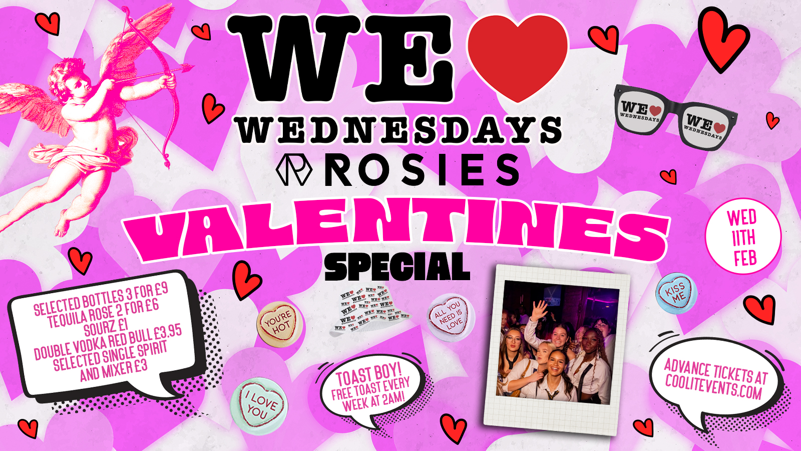 WE LOVE ❤️ WEDNESDAYS – VALENTINE’S SPECIAL 💘 – Chester’s BIGGEST Student Night